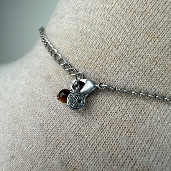 Silver Tone Key Pendant Necklace XC Brand 16-18" - Picture 6 of 6